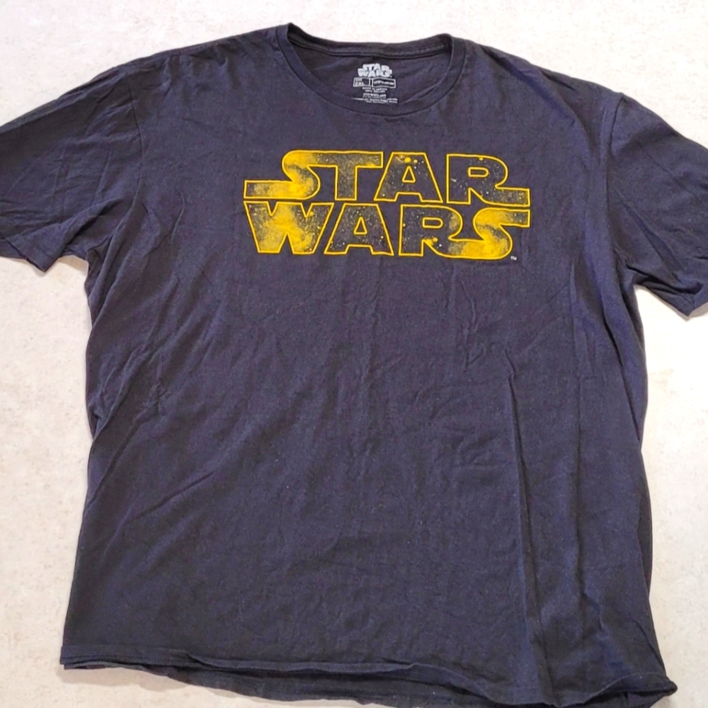 Men's Star Wars Golden Galaxy In Deep Space Logo Tee